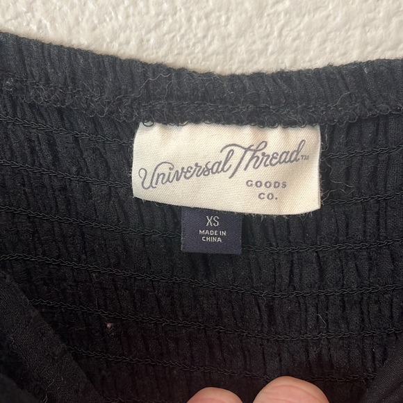 Universal Threads black muslin midi XSdress with faux buttons, adjustable straps - Picture 6 of 6